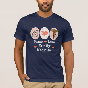 T-shirt de médecine de la famille d'amour de paix