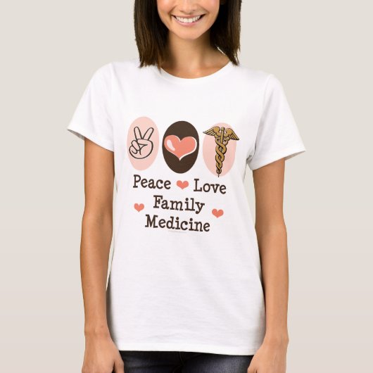 T-shirt de médecine de la famille d'amour de paix (Devant)
