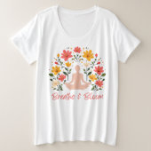 T-shirt de méditation Breathe & Bloom Plus Size (Design devant)