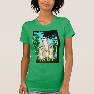 T-shirt de Meerkat, promenade de famille
