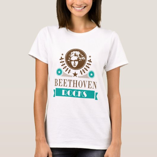 T-shirt de mélomane de roches de Beethoven (Devant)