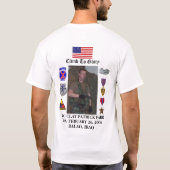 T-SHIRT DE MÉMORIAL DE PATRICK FARR D'ARGILE DE (Dos)