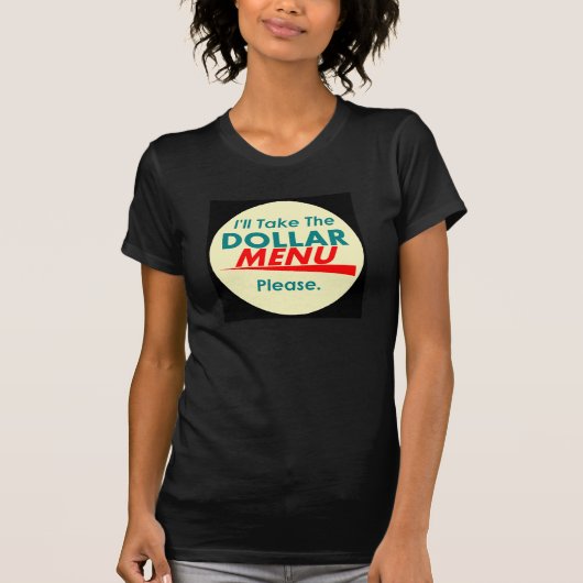 T-shirt de MENU du DOLLAR (Devant)