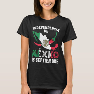 T-shirt De Mexico 16 Septembre Indépendance mexicaine 1