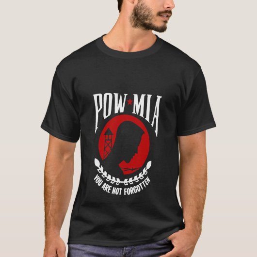 T-shirt de MIA de prisonnier de guerre (rouge) (Devant)