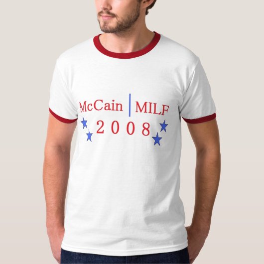 T-shirt de milf de mccain (Devant)