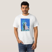 T-shirt de minuit d'art déco de baiser (Devant entier)