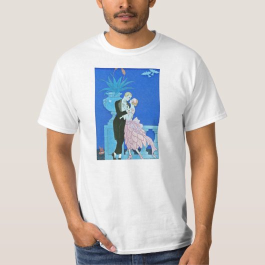 T-shirt de minuit d'art déco de baiser (Devant)