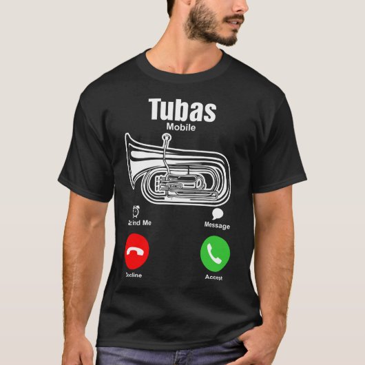 T-shirt de mobile de tubas (Devant)