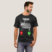 T-shirt de mobile de tubas (Devant entier)
