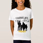 T-shirt de mode pour filles de la ferme (Devant)