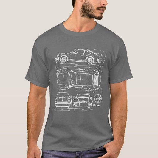 T-shirt de modèle de 911 Turbo (Devant)