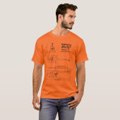 T-shirt de modèle d'hélicoptère de R-22 Robinson (Devant entier)