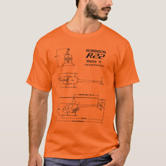 T-shirt de modèle d'hélicoptère de R-22 Robinson