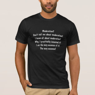 T-shirt de "modération"