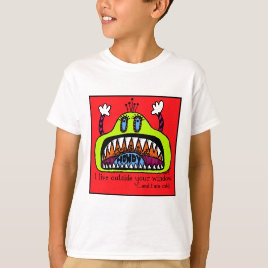 T-shirt de monstre de fenêtre (Devant)