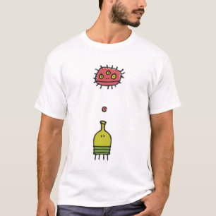 T-shirt de monstre de saut de griffonnage