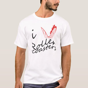 T-shirt de montagnes russes du coeur i