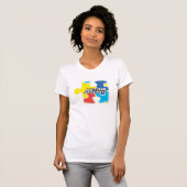 T-shirt de morceau de puzzle de sensibilisation (Devant entier)