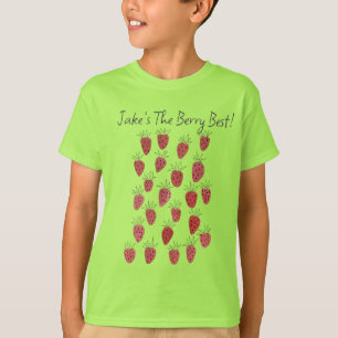 T-shirt de Motif de fraises irrégulier