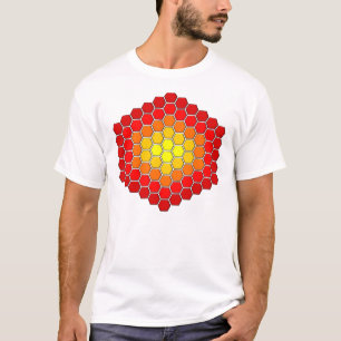 T-shirt de motif d'hexagone/cube