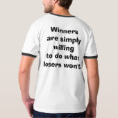 T-shirt de motivation de "gagnants" (Dos)