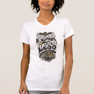 T-shirt de motivation 'Fearless Wild Tiger' pour f