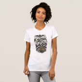 T-shirt de motivation 'Fearless Wild Tiger' pour f (Devant entier)