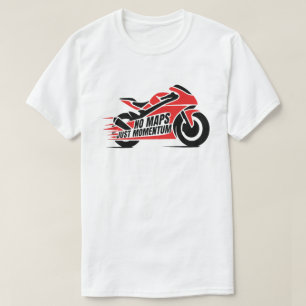 t-shirt de moto sport rouge noir