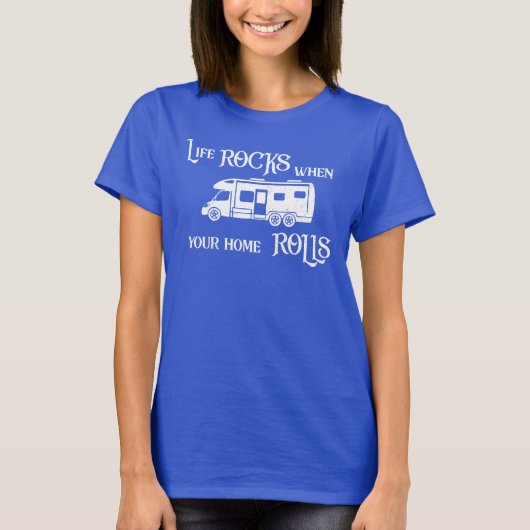 T-shirt de Motorhome, campervan ou de rv de (Devant)