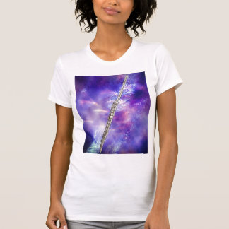 T-shirt de musicien de cannelure ou de Flutist
