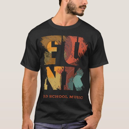 T-shirt de musique de vieille école de trouille (Devant)