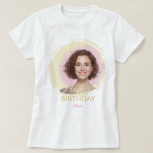 T-shirt de naissance avec photo personnalisée Na