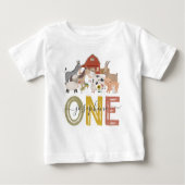 T-shirt de naissance pour bébé avec une cour de fe (Devant)