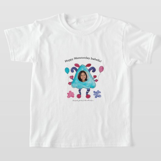 T-shirt de naissance pour enfants Monstre Triangle (Poser)