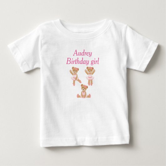T-Shirt de naissance pour tout-petit avec monogram (Devant)