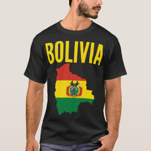 T-shirt de nation de carte de la Bolivie