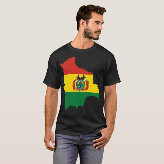 T-shirt de nation de la Bolivie (Devant entier)