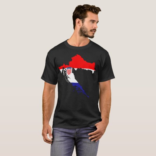 T-shirt de nation de la Croatie (Devant entier)