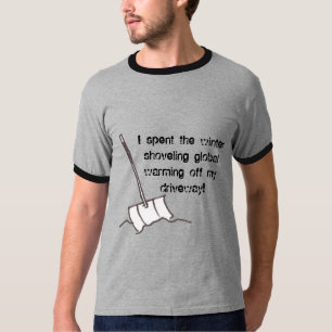 T-shirt de neige de réchauffement climatique