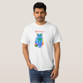 T-shirt de néon de chat de Chartreux (Devant entier)