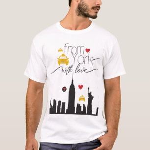 T-shirt De New York, avec amour - Classic Black Edition
