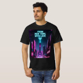T-shirt De New York, avec amour - Skyline Mood (Devant entier)