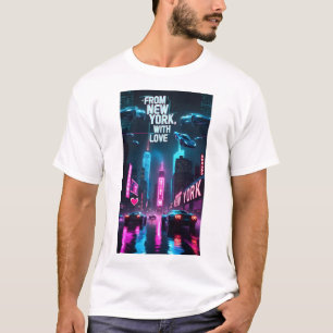 T-shirt De New York, avec Love Manhattan Nights GlamouR