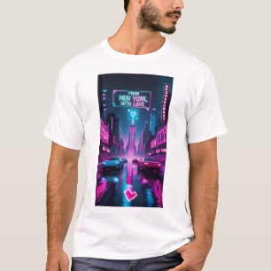 T-shirt De New York, avec Love Neon Dreams