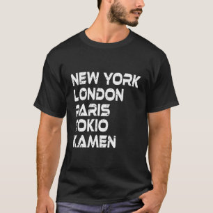 T-shirt de New York Londres Tokyo Paris