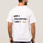 T-shirt De Newton la loi en second lieu des oeufs (Dos)