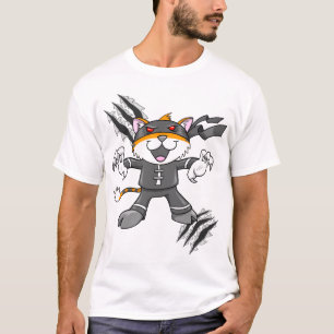 T-shirt de Ninja de guerrier de style de tigre de