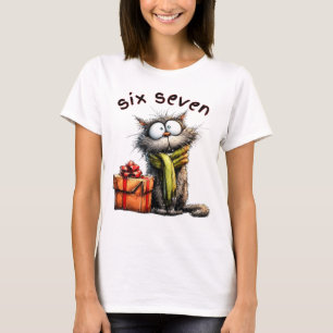 T-shirt de Noël 67 Six Sept Mème Chat Vintage