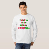 T-shirt de Noël à manches longues pour hommes (Devant entier)